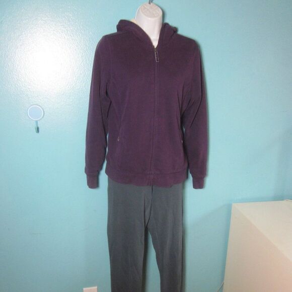 L.L.Bean Womens Size S Cotton Blend Full Zip Purple Hoodie Fleece Zip Up Jacket - Picture 7 of 12